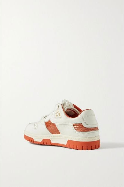 LOW TOP SNEAKERS white/orange