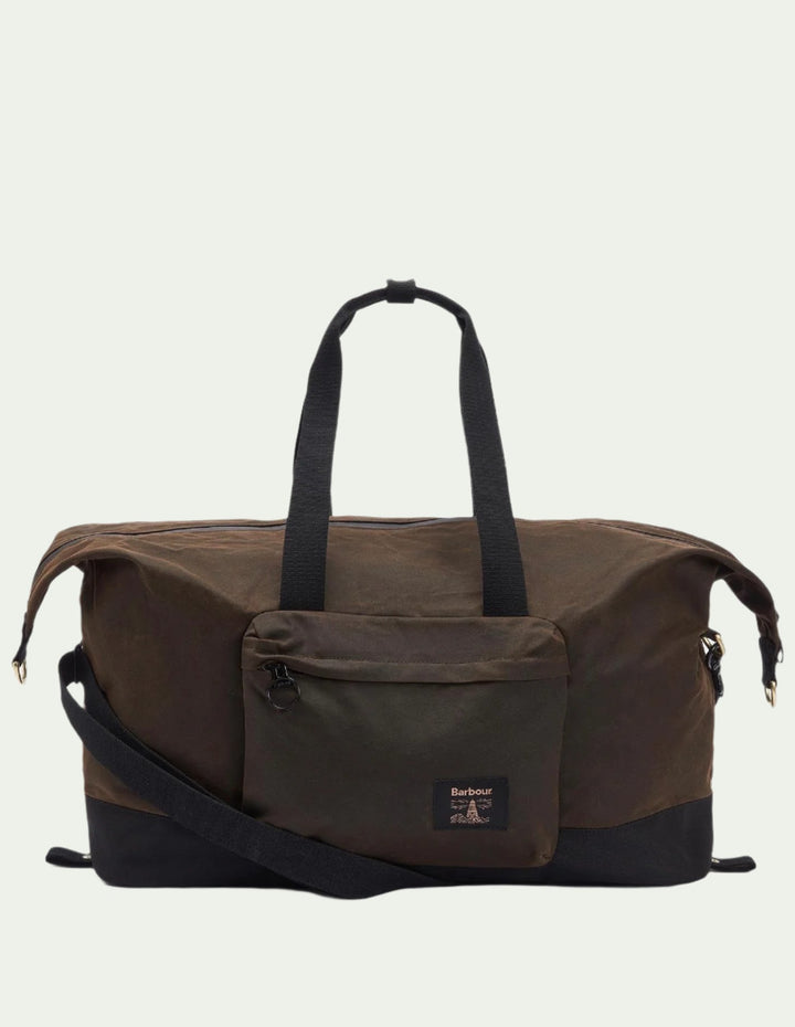 Field Waxed Holdall Olive/Black