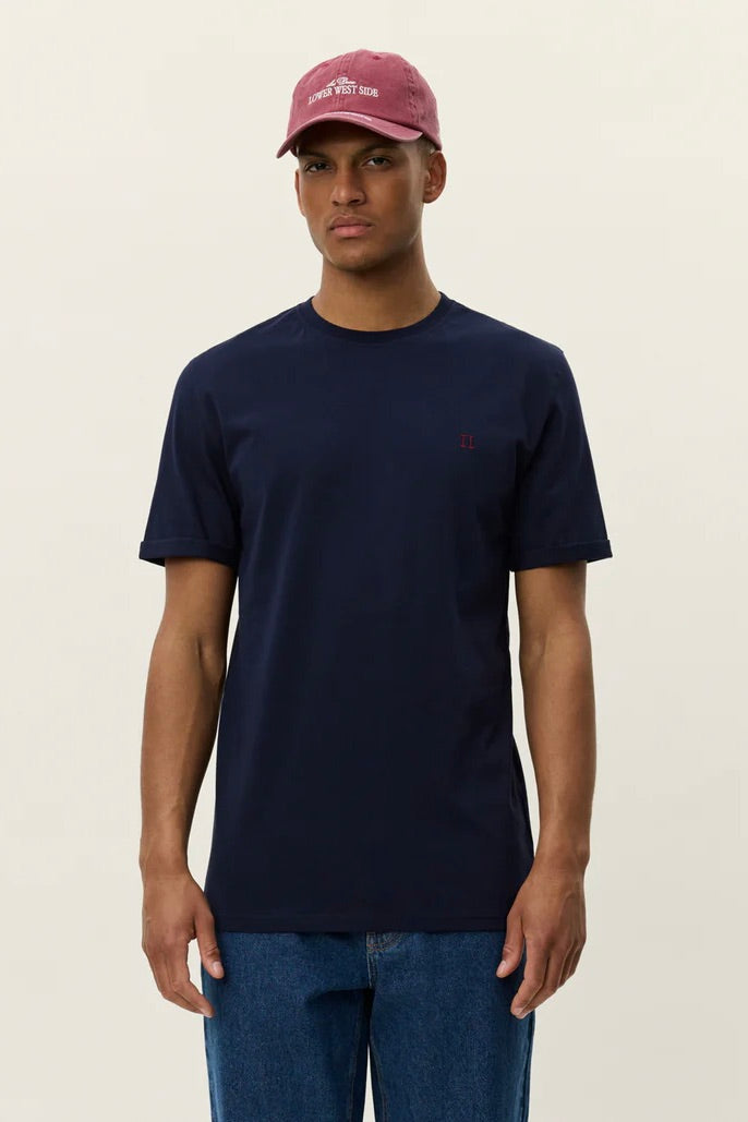 LES DEUX Norregaard Contrast T-Shirt Dark Navy - Dale