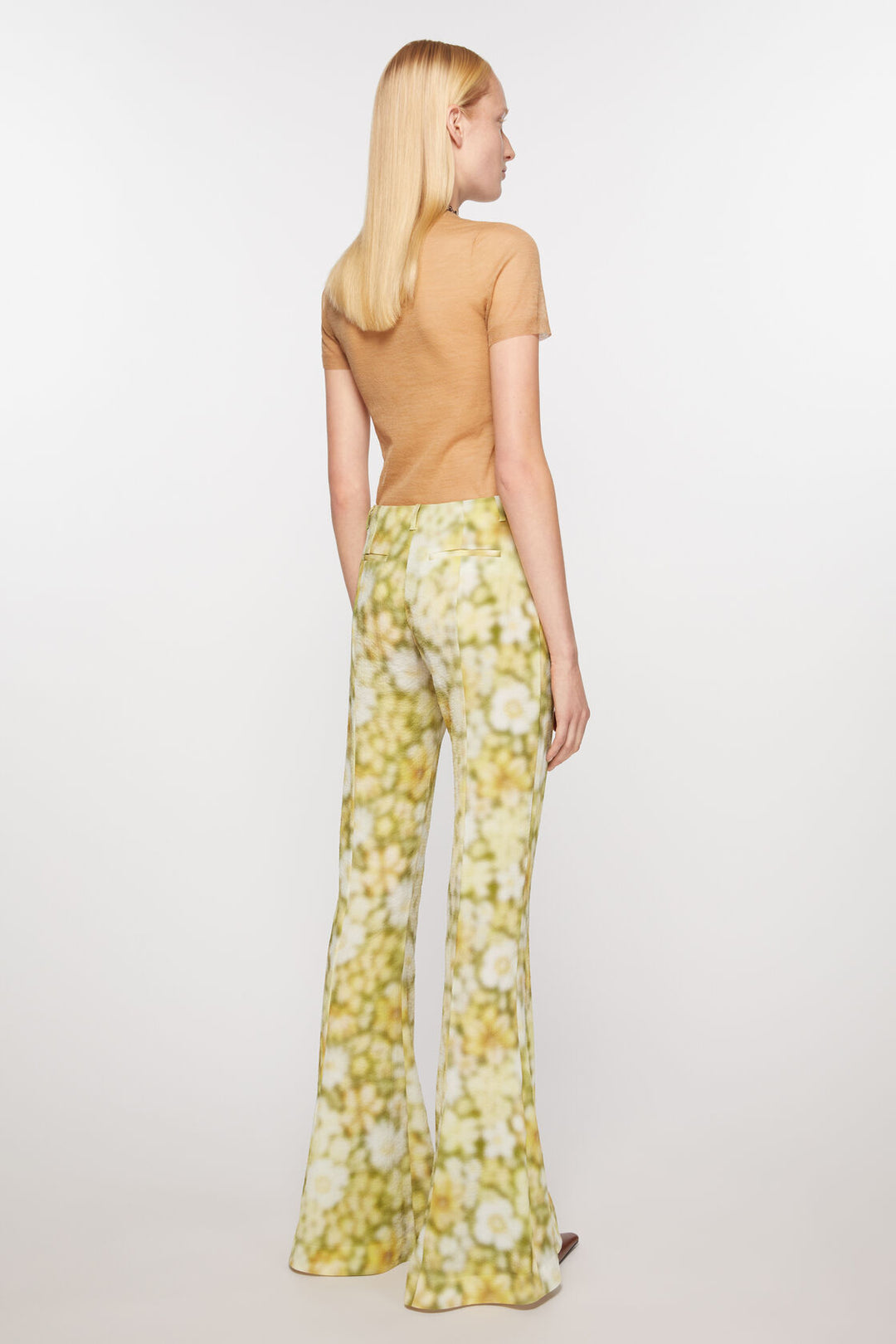 FLUID PRINT TROUSERS - GREEN MULTI