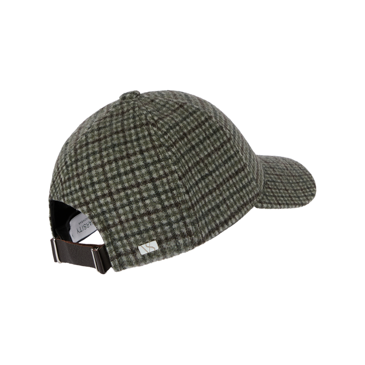 Wool Cap Checker Olive