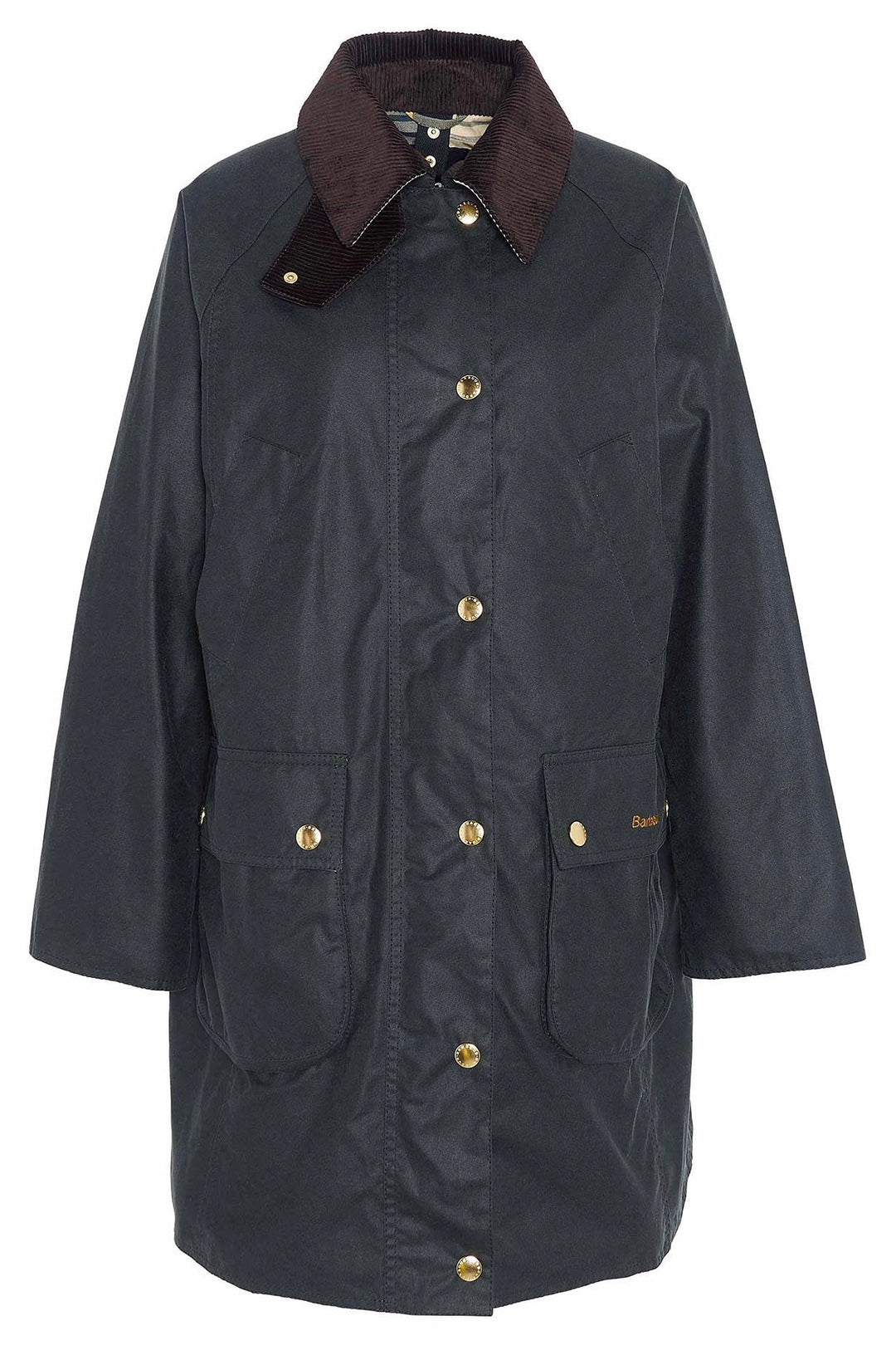Barbour Long Beadnell Waxed Jacket Sage