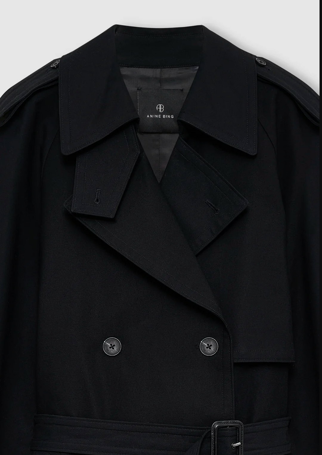 Pascale Maxi Trench Black