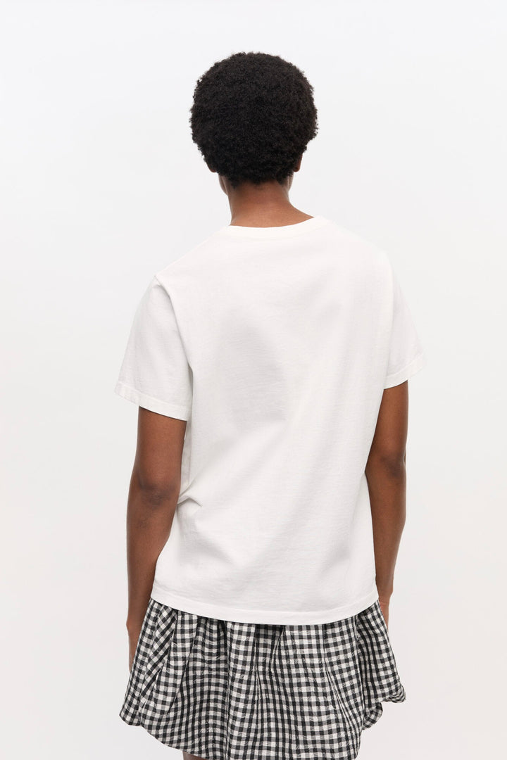 Basic Cotton Jersey Animals Relaxed T-shirt Bright White