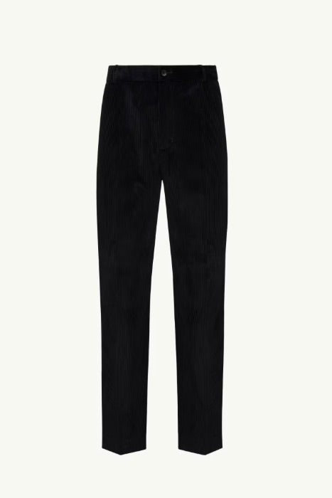 Corduroy Tailored Trousers Black