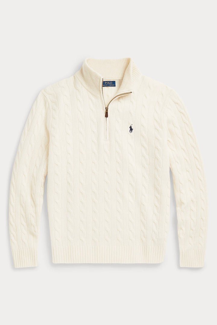 Cable-Knit Wool-Cashmere Jumper Andover Cream