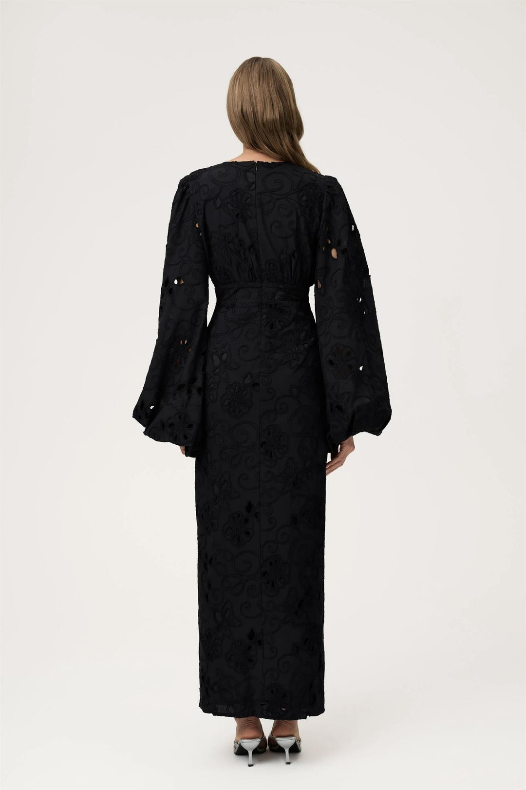 Positano Dress Black Embroidery
