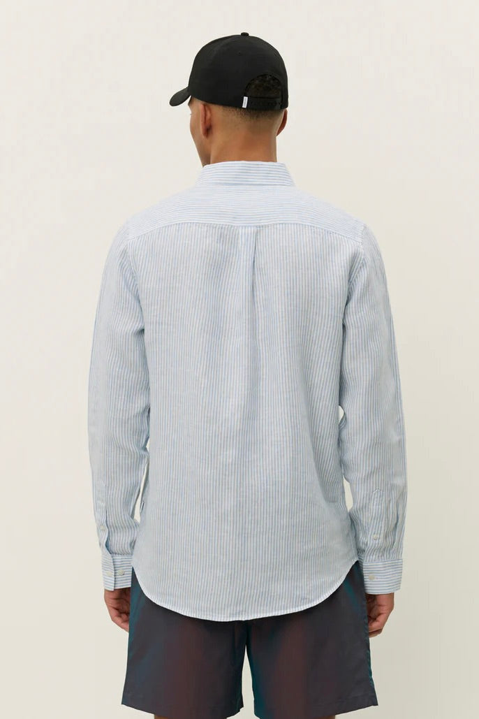 LES DEUX Konrad Stripe Linen Shirt - Dale