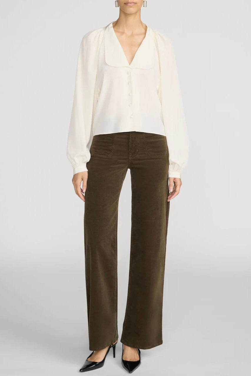 Le Slim Palazzo Modernist Pocket Corduroy Rich Military