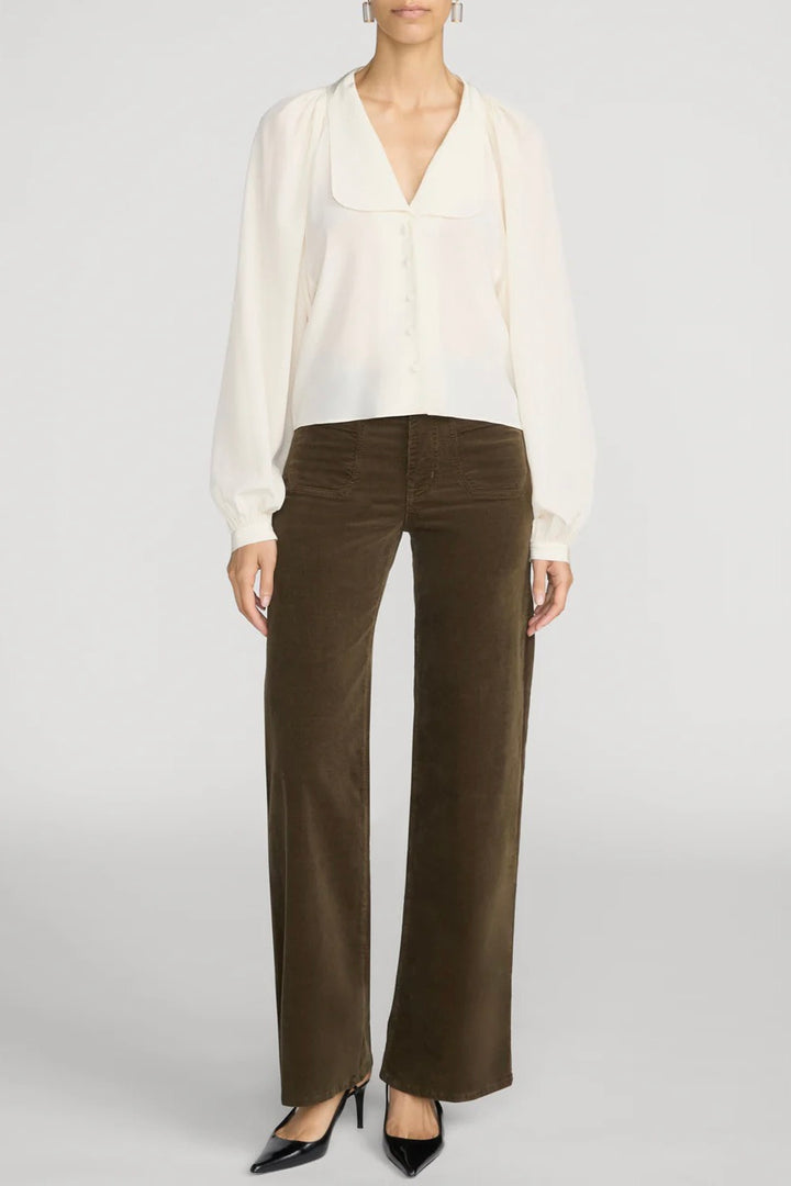 Le Slim Palazzo Modernist Pocket Corduroy Rich Military