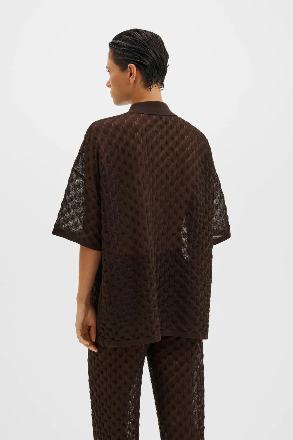 Moa Knitted Shirt Chocolate