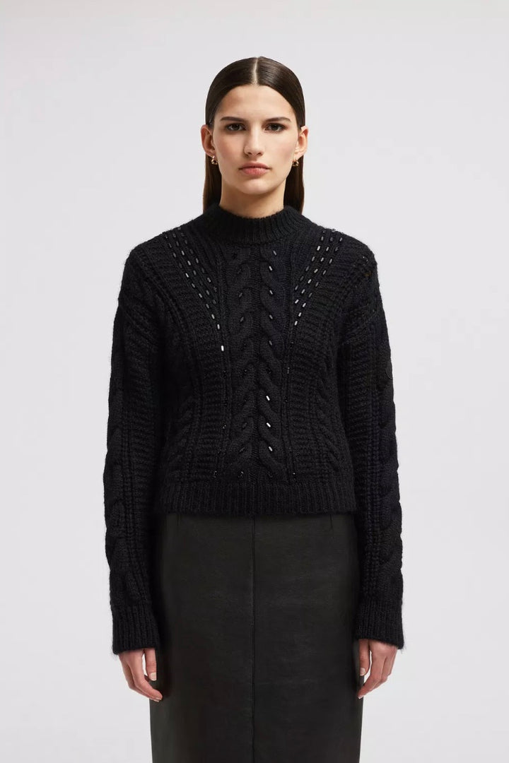 Embroidered Mohair & Wool Sweater