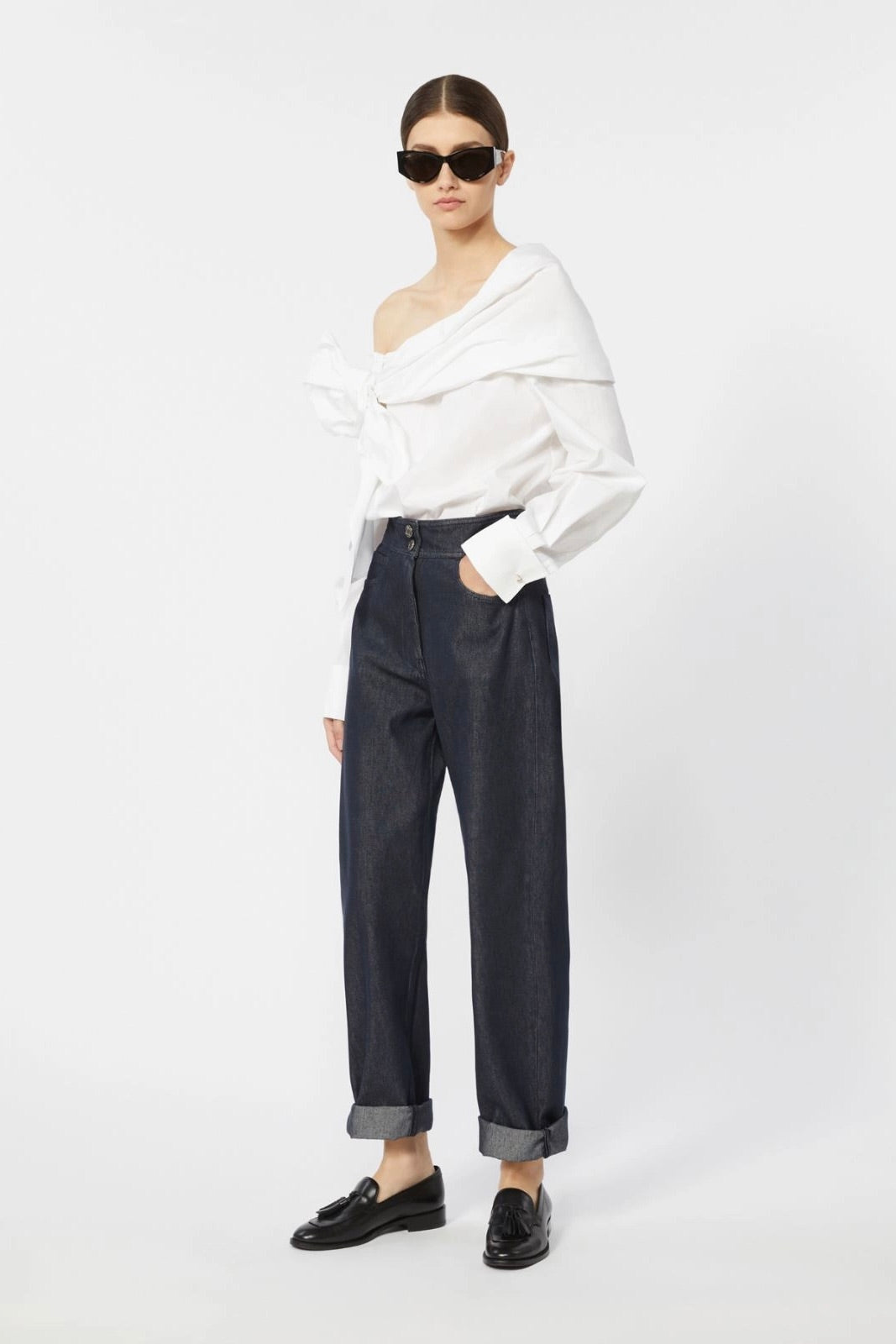 Cotton Blouse w/stole