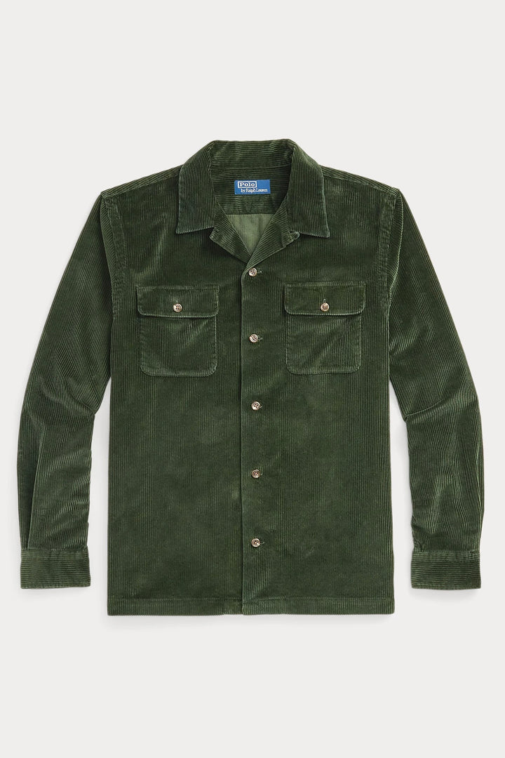 Classic Fit Corduroy Camp Shirt Estate Olive