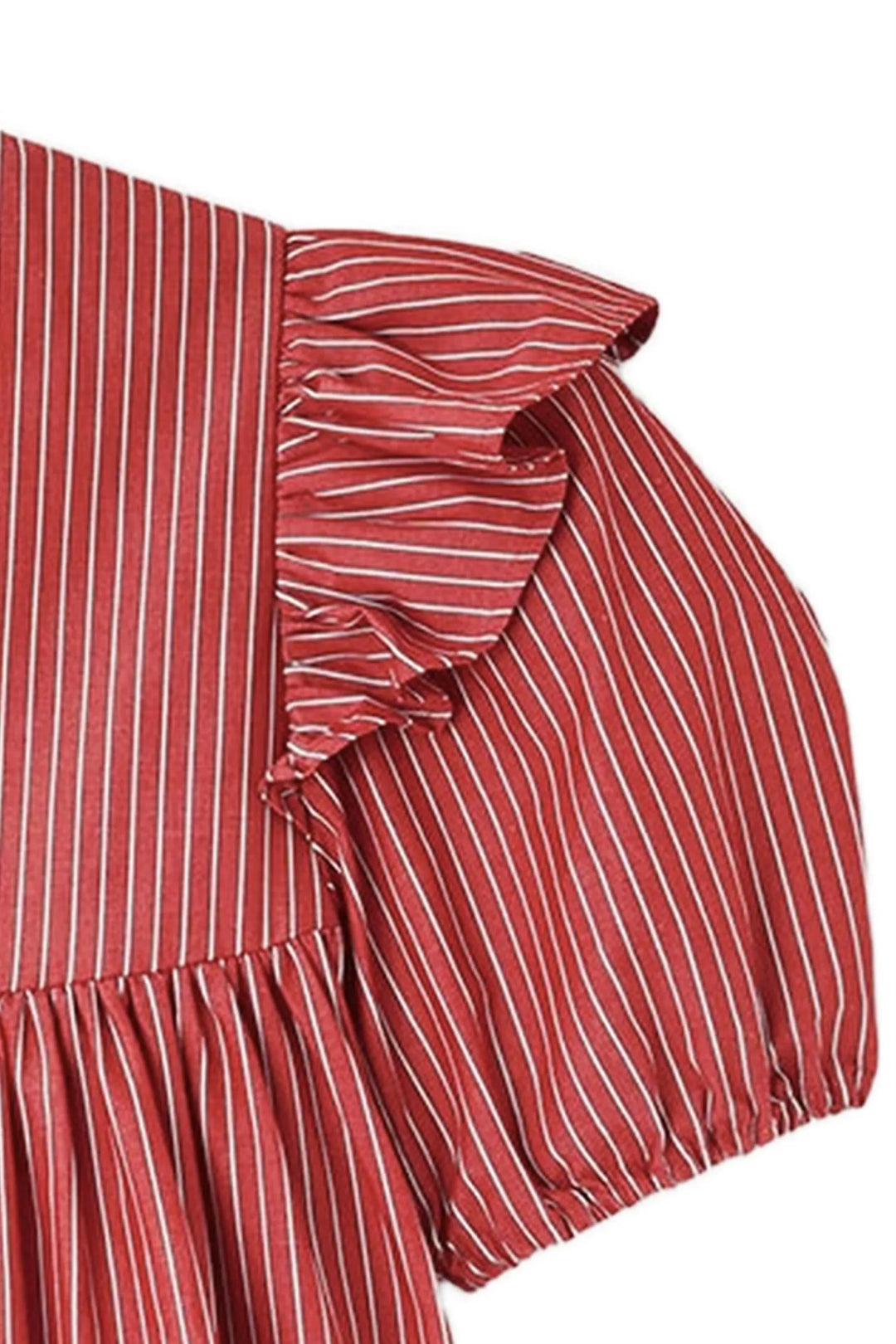 Oxford Stripe Angel Mini Dress High Risk Red