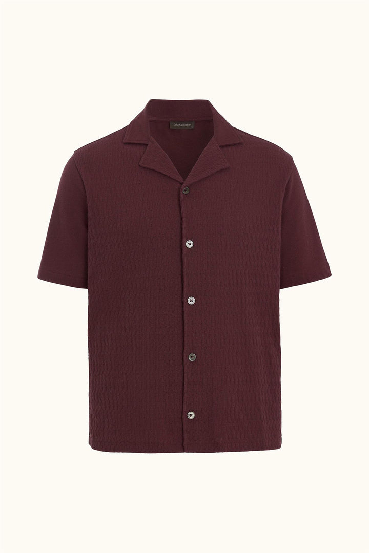 Kirk Knitted Shirt Port Red