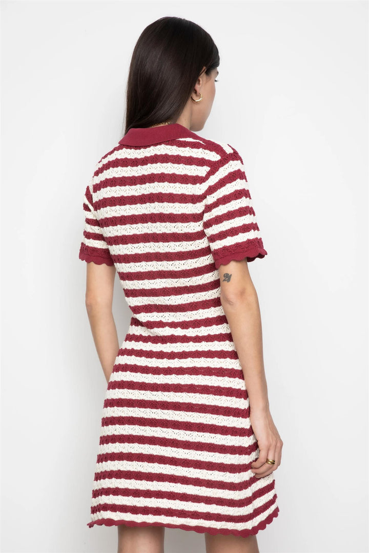 Emery Dress Berry Stripe
