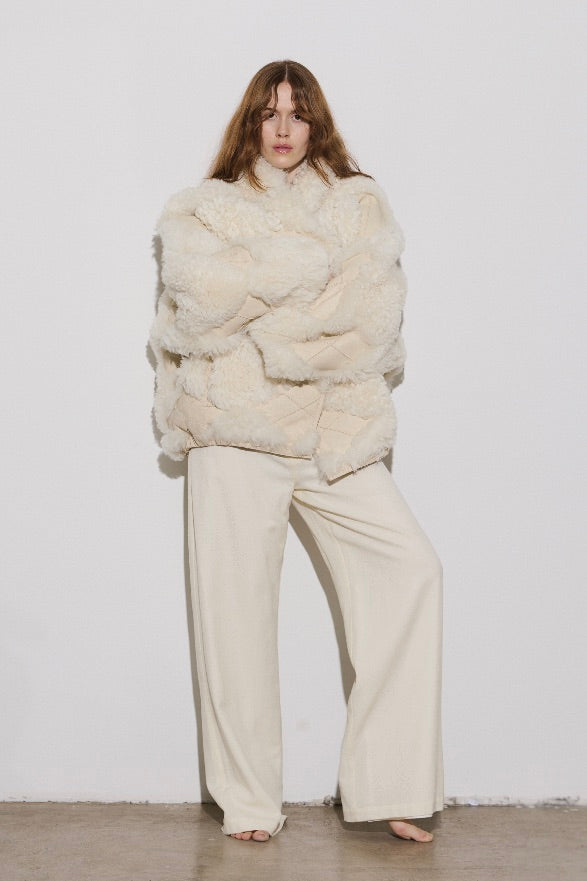 Iceland Shearling Jacket Ivory