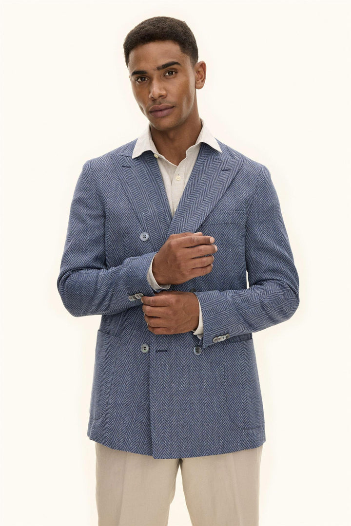 Farris Patch Soft Blazer Blue Tropic