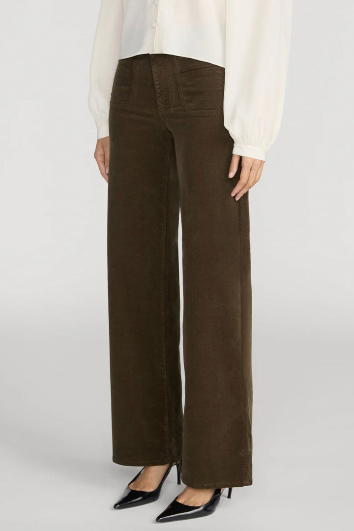 Le Slim Palazzo Modernist Pocket Corduroy Rich Military