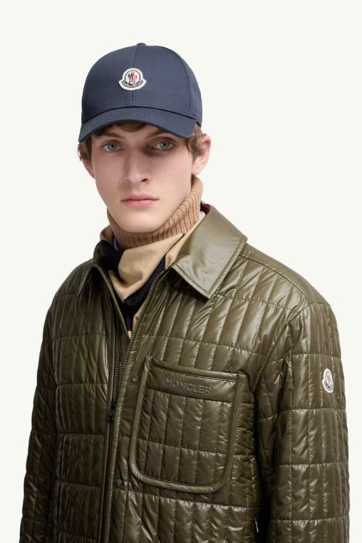 MONCLER Cotton Gabardine Baseball Cap Navy Blue - Dale