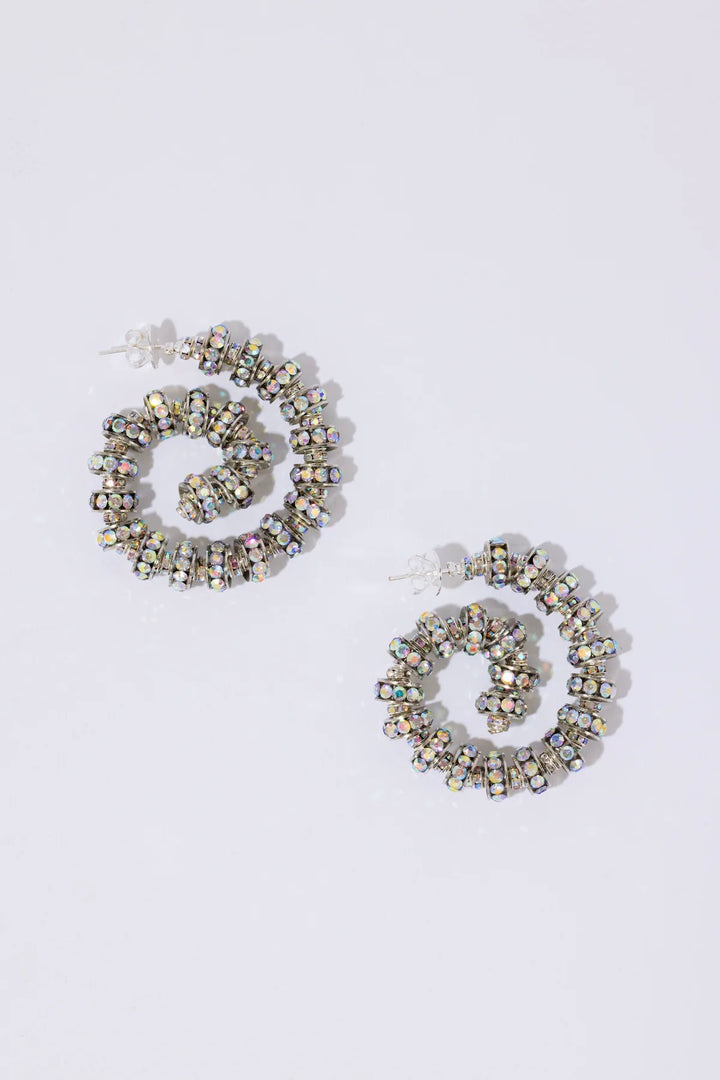Spiral Hoops Silver