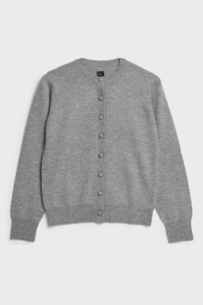 Diana Wool Cashmere Cardigan Grey Melange