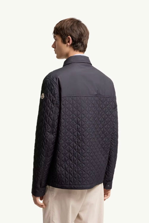 Theoline Diamond-Quilted Padded Mid-Length Jacket Navy