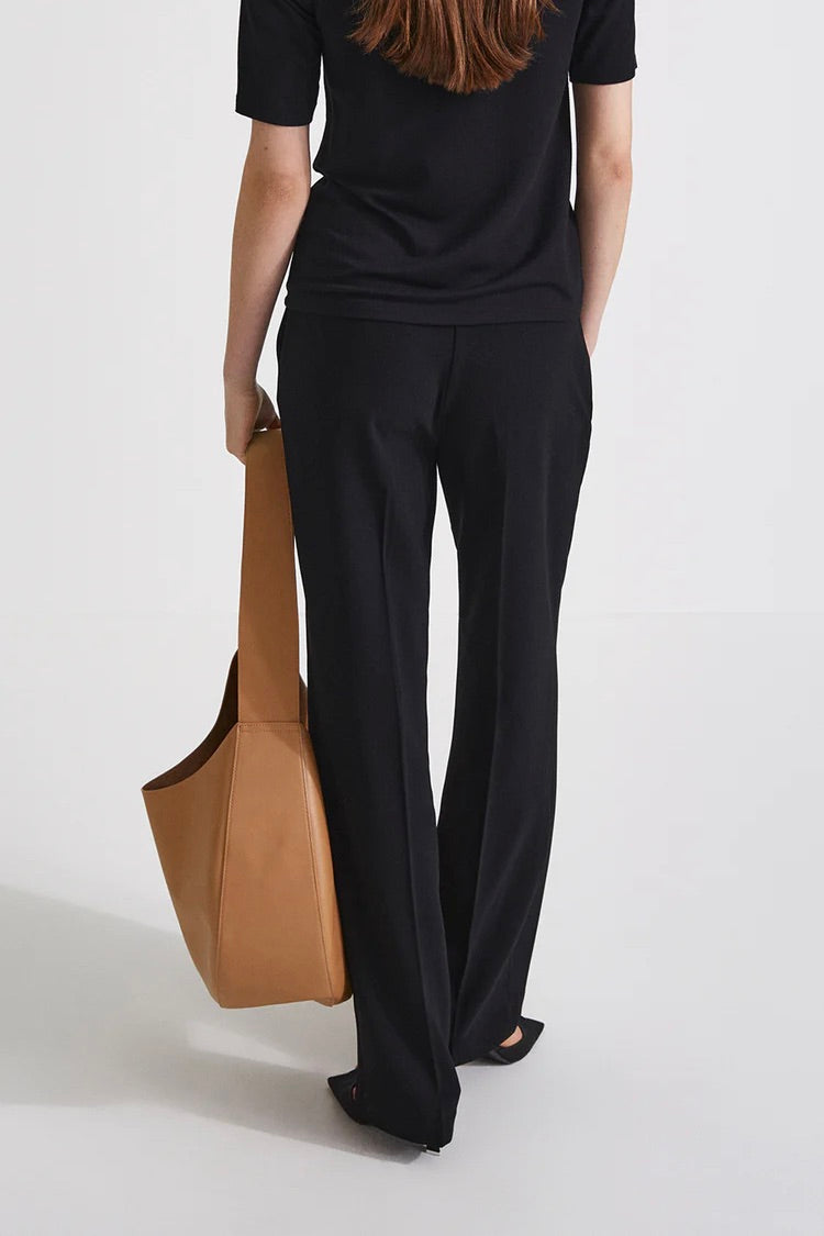 Boris Long Straight Suit Trousers Black