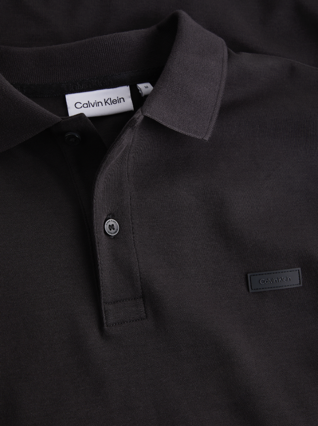 LIQUID TOUCH SLIM LS POLO BLACK