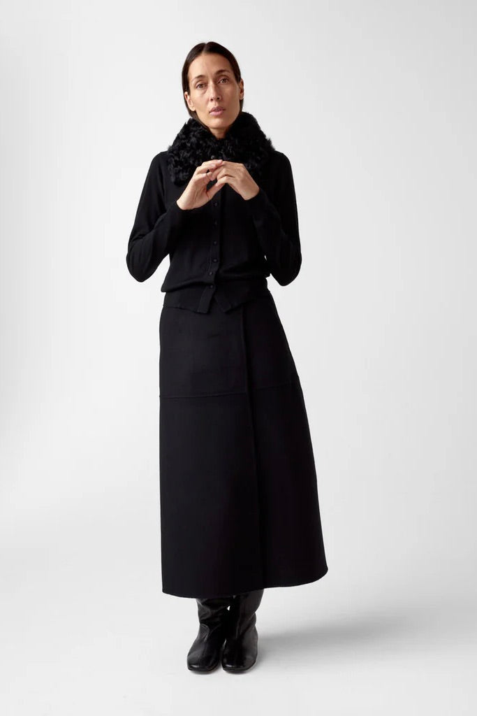 Thelma Wool Skirt Black
