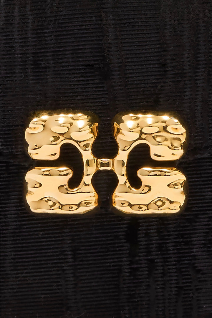 Lulu Wallet On Chain Velvet Moire Black