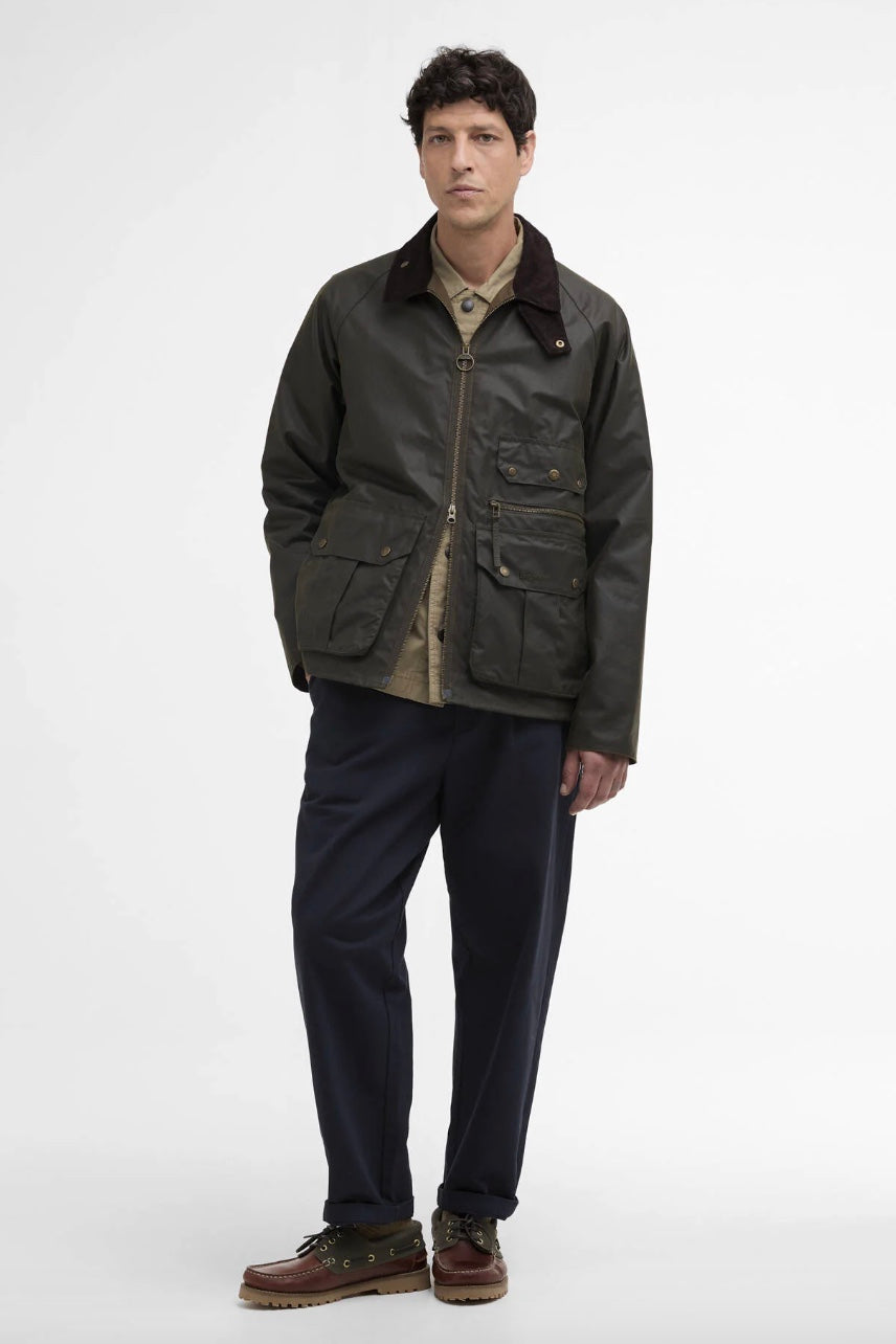 BARBOUR Re-Engineered Blackett Spey Waxed Jacket Archive Olive - Dale