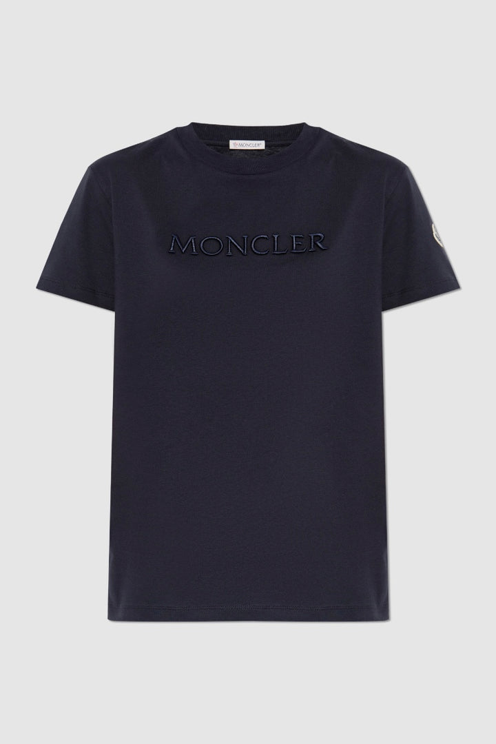 Embroidered Tonal Logo T-Shirt Blue