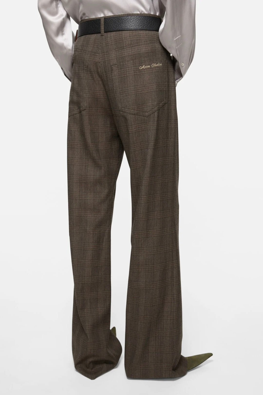Tailored Wool Check Trousers