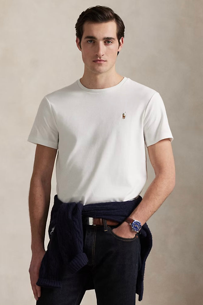 POLO RALPH LAUREN Custom Slim Fit Soft Cotton T-Shirt White - Dale