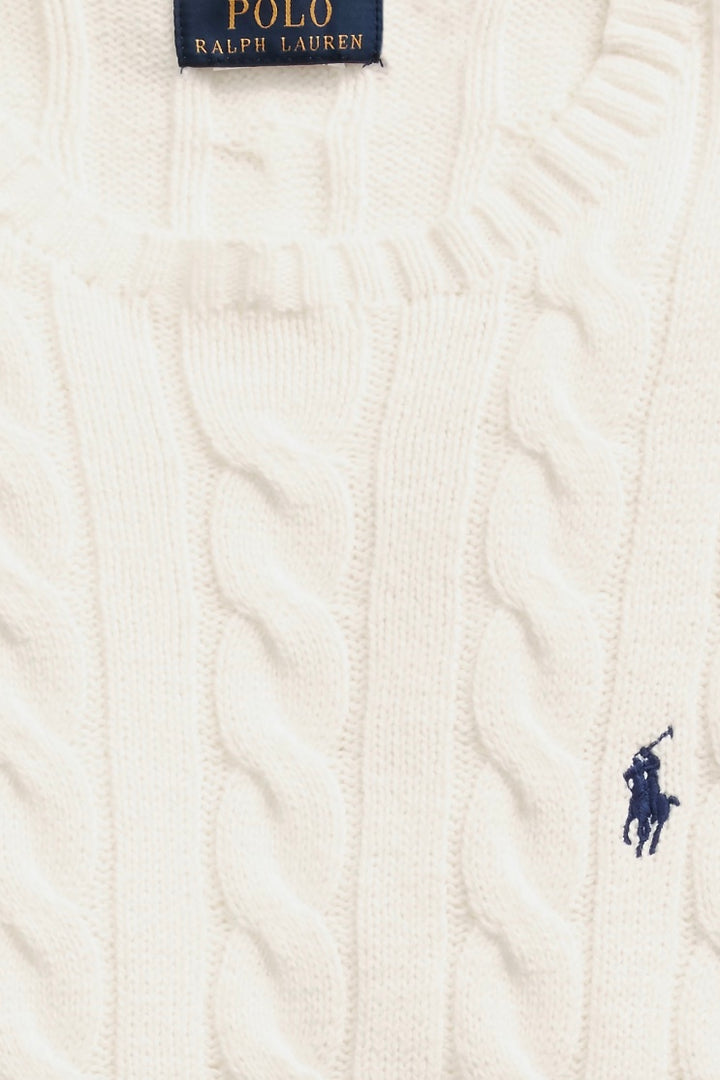 Cable-Knit Cotton Jumper Andover Cream