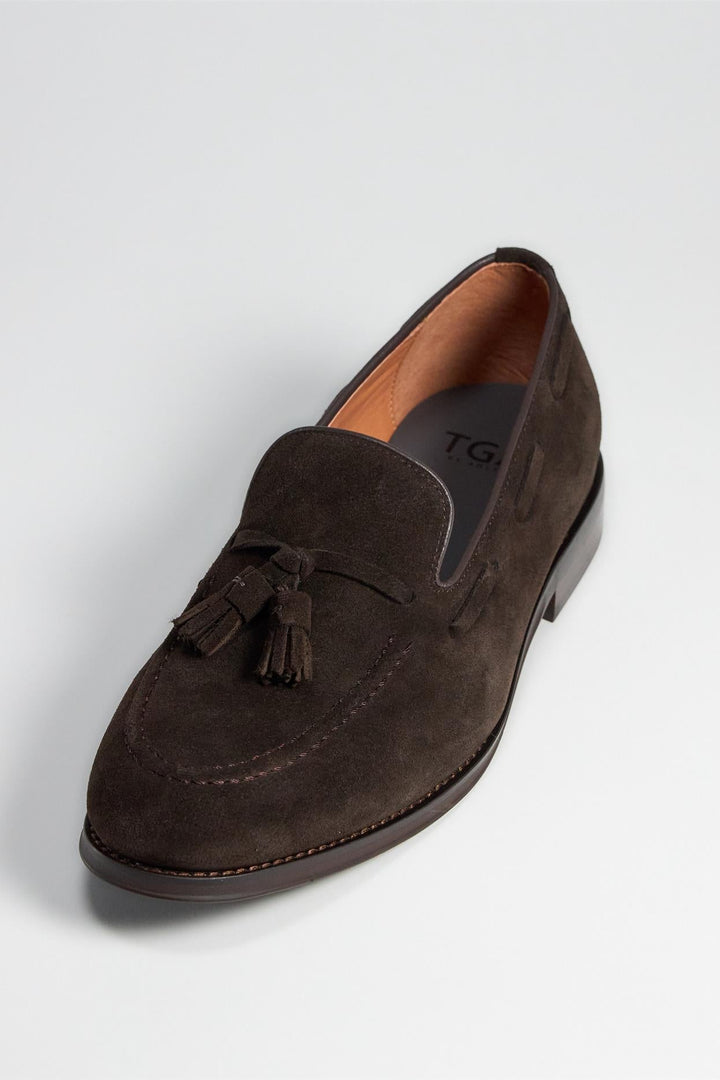1037 Suede Loafer Dark Brown