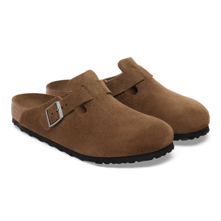 Boston Soft Footbed Suede Leather Dark Tea Herre