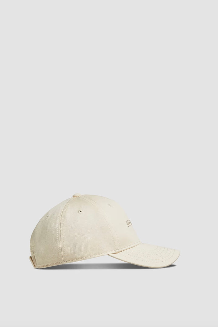 Embroidered Logo Gabardine Baseball Cap White