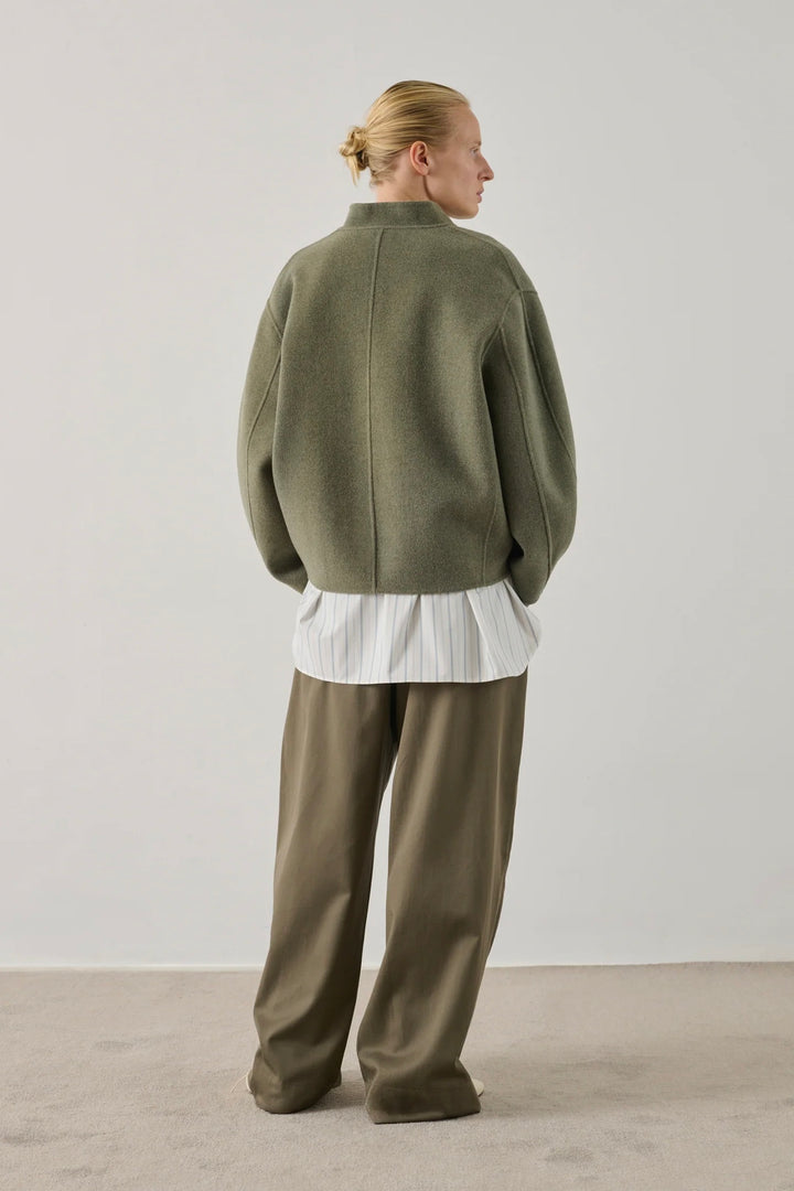 Windsor Short Double-Faced Wool Coat