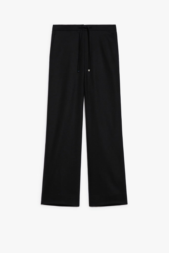 Floria Flannel jogging trousers Black