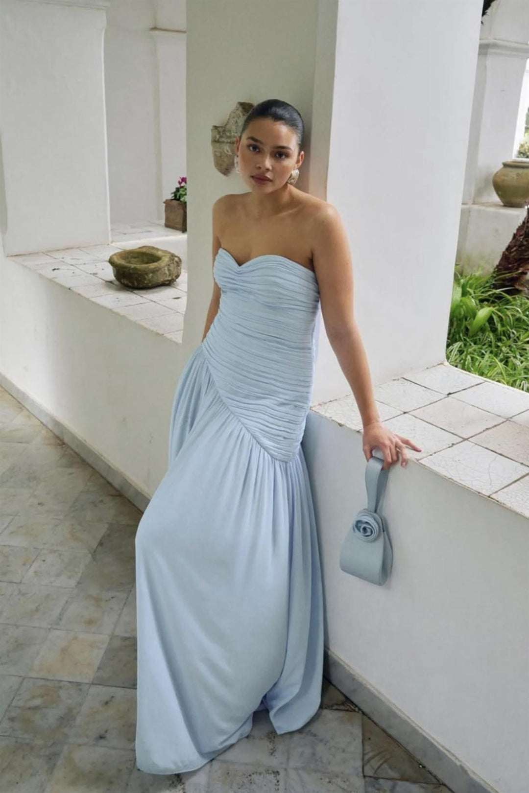 Lima Bandeau Dress Light Blue