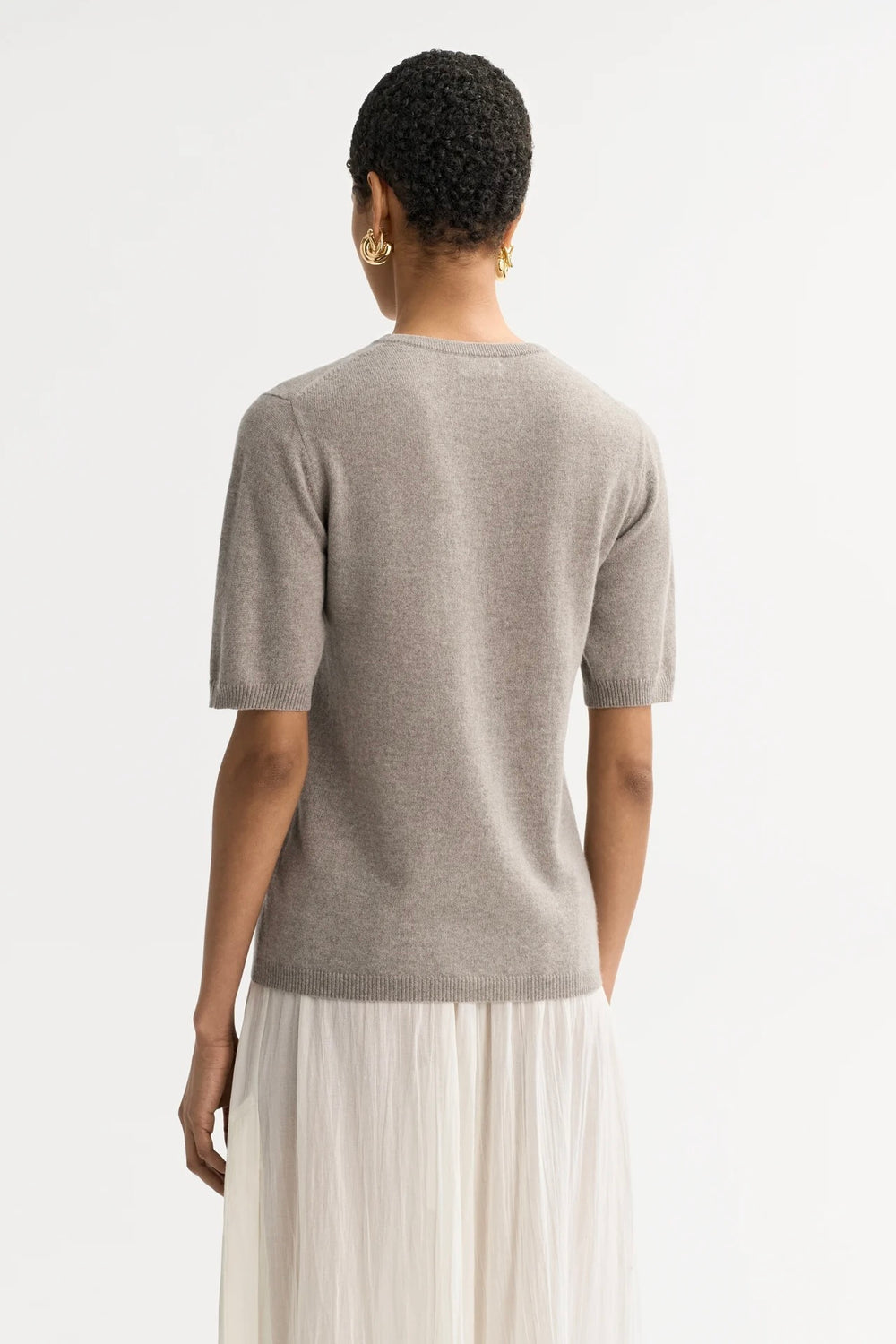 SOFT GOAT Short Sleeve Crewneck Greige - Dale