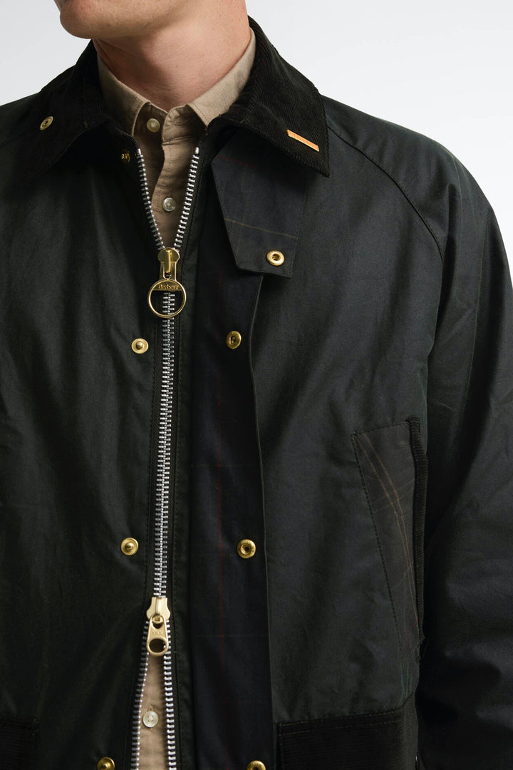 Barbour Patch Bedale Wax Jacket Sage