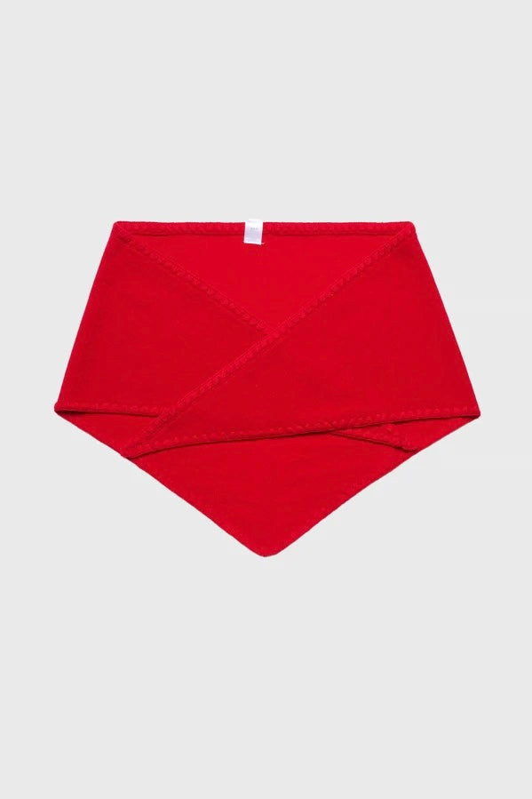 AKS LABEL Mina Stitched Merino Scarf Red - Dale