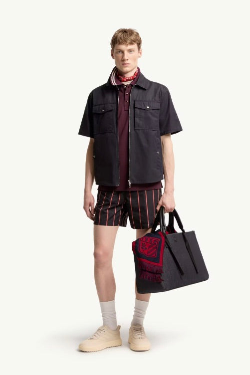 Striped Swim Shorts Navy Blue/Red