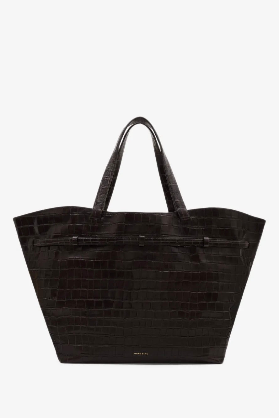 Elly Tote Embossed Dark Brown