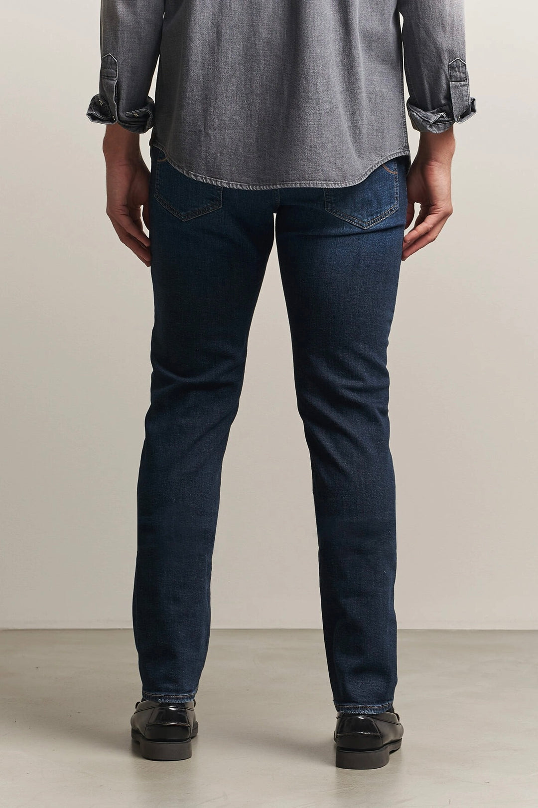Bard Slim Fit Apres Ski Patch Stretch Jeans Dark Blue