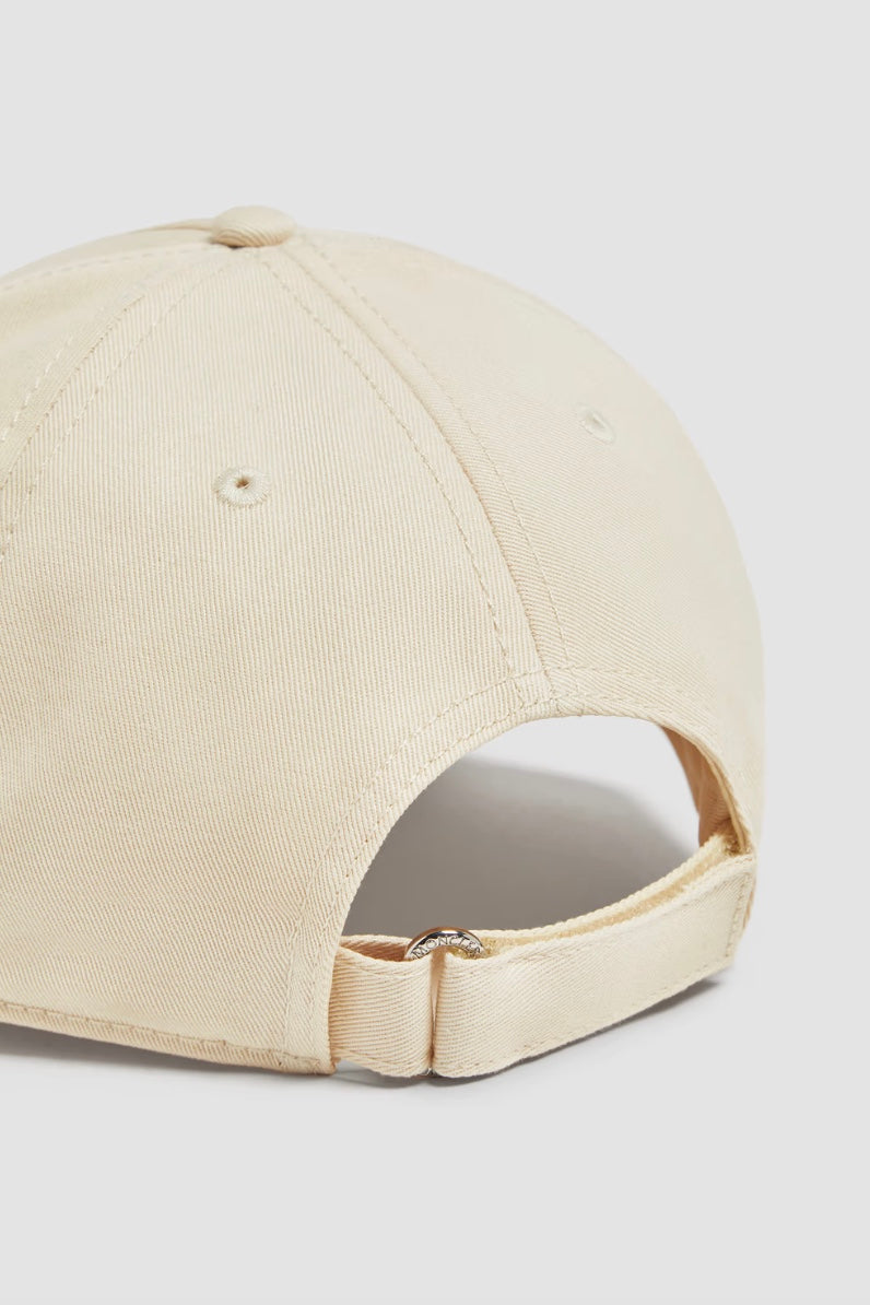 Embroidered Logo Gabardine Baseball Cap White